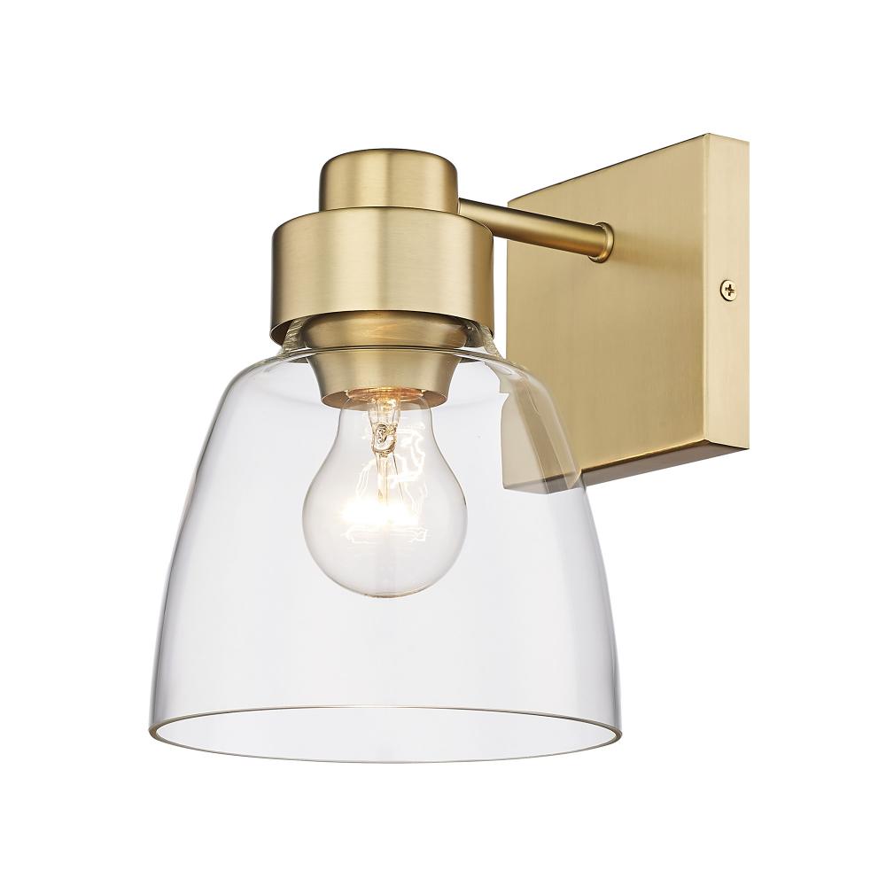 Remy BCB 1 Light Wall Sconce in Brushed Champagne Bronze with Clear Glass Shade