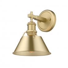 Golden 3306-BA1 BCB-BCB - Orwell BCB 1 Light Bath Vanity in Brushed Champagne Bronze with Brushed Champagne Bronze shade