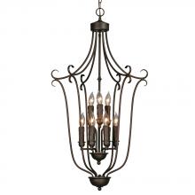 Golden 6427-9 RBZ - 2 Tier - 9 Light Caged Foyer