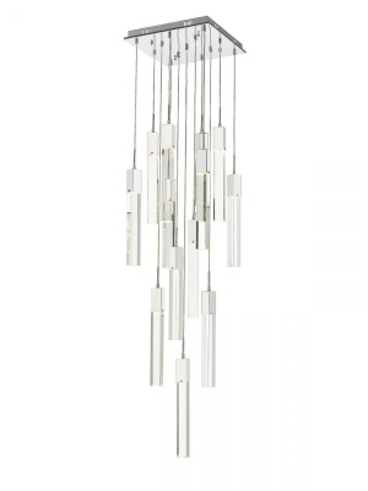 The Original Glacier Avenue Collection Chrome 13 Light Pendant Fixture ...