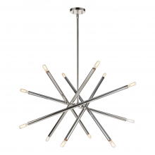 ZEEV Lighting CD10391-12-PN - 12-Light 32" Adjustable Polished Nickel Sputnik Chandelier