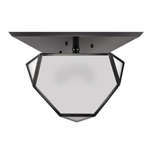 ZEEV Lighting SF50011-3-SBB - 3-Light 21" Architectural Glass Satin Brushed Black Semi-Flush Mount