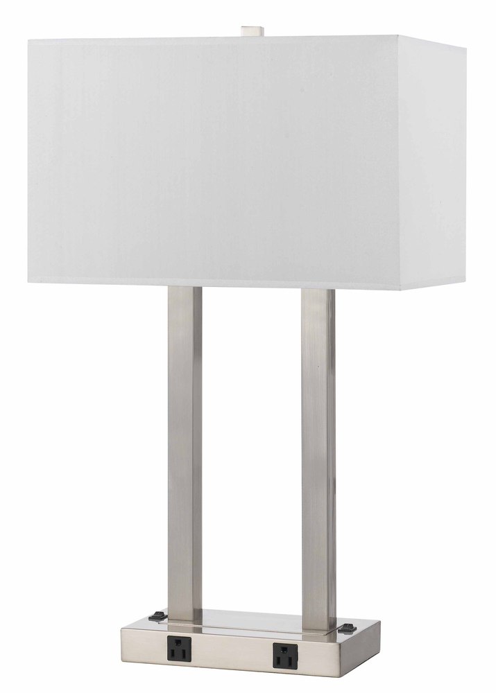 60W X 2 Metal Desk Lamp W/Two Outlet