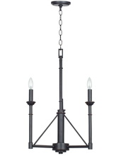 CAL Lighting FX-3516/3 - 25.5" Inch Three Light Chandelier in Industrial Bronze