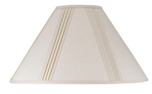 CAL Lighting SH-1003-OW - 12" Tall Off White Side Pleated Linen Shade