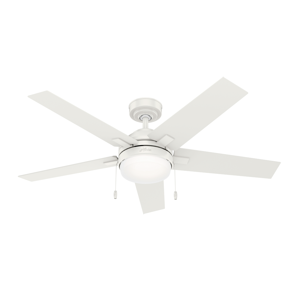 Hunter 52 inch Bartlett Fresh White Ceiling Fan with LED Light Kit