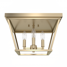 Hunter 19075 - Hunter Laurel Ridge Alturas Gold 4 Light Medium Flush Mount Ceiling Light Fixture