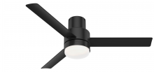 Hunter 51330 - Hunter 52 inch Gilmour Matte Black Low Profile Damp Rated Ceiling Fan with LED Light Kit