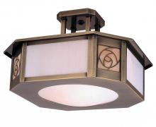 Arroyo Craftsman SCCM-15AM-S - 15" saint clair inverted semi-flush ceiling mount