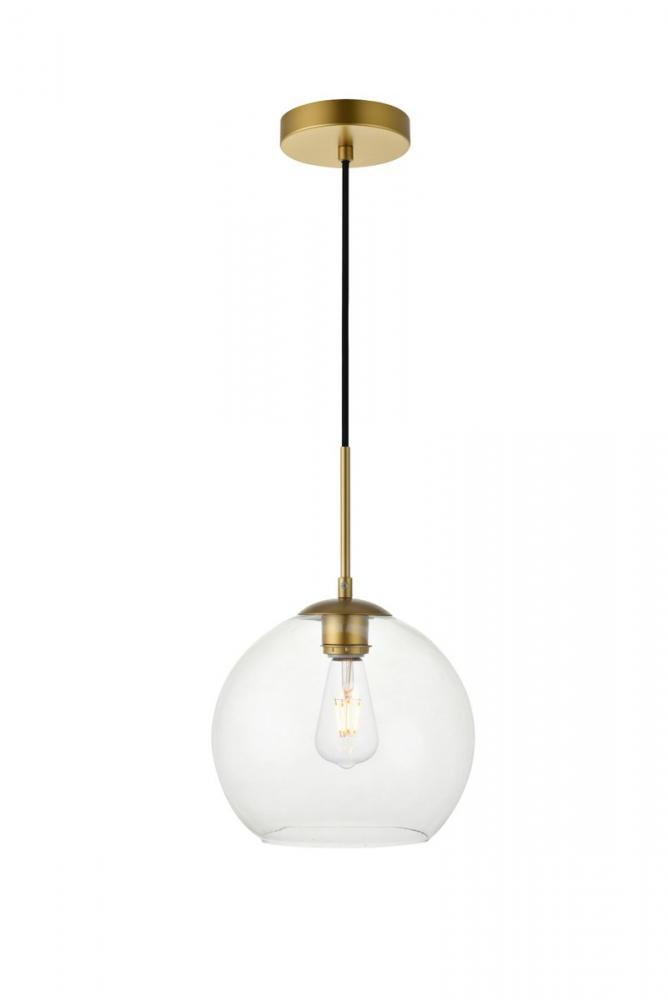 Baxter 1 Light Brass Pendant with Clear Glass