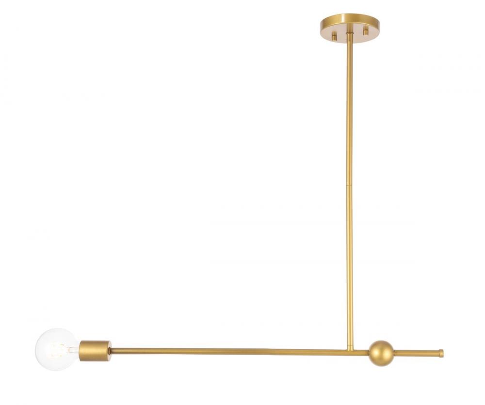 Brees 1 light Brass pendant