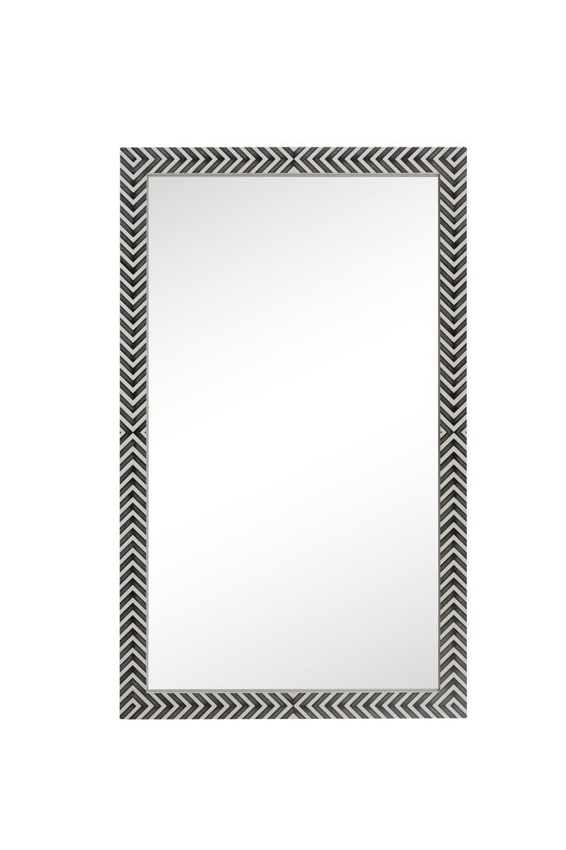 Rectangular Mirror 60x36 Inch in Chevron