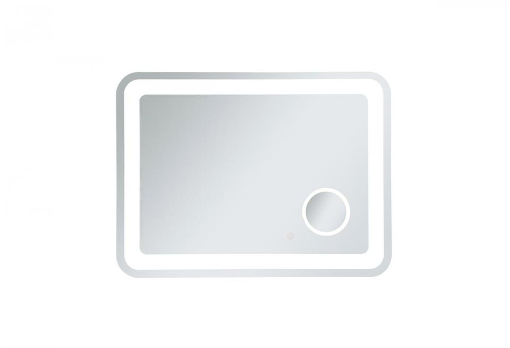 Lux 27inx36in Hardwired LED mirror with magnifier and color changing temperature 3000K/4200K/6000K