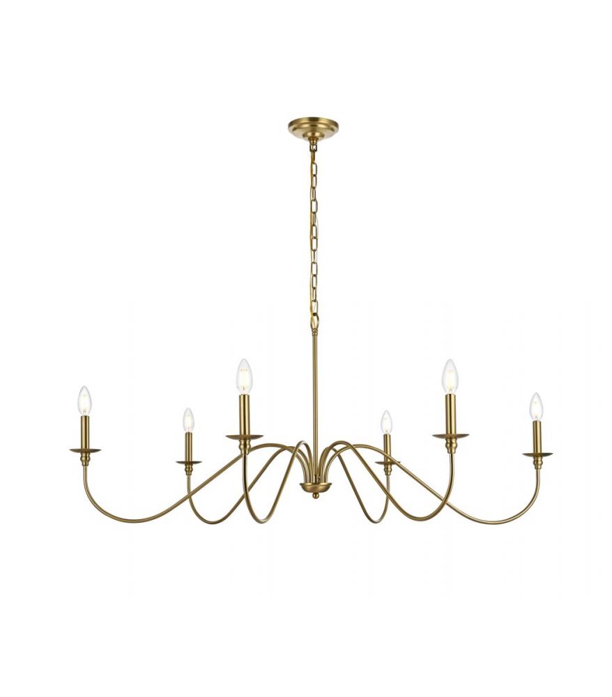 Rohan 48 inch chandelier in Satin Gold