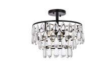 Elegant 1103F14BK - Mila 14 Inch Flush Mount in Black