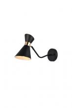 Elegant LD2352BK - Halycon 5 inch black wall sconce