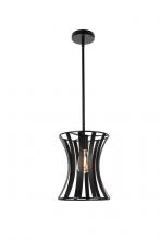 Elegant LD7076D10BK - Lily 1 light pendant in black