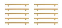 Elegant PL400-7-BR-10PK - Quinn 7-9/16" Center to Center Brass Bar Pull Multipack (set of 10)