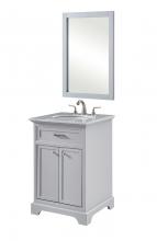 Elegant VF15024GR - 24 In. Single Bathroom Vanity Set in Light Grey