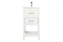 Elegant VF19018WH - 18 Inch Single Bathroom Vanity in White