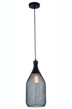 Elegant LD2109D8BK - Valo 1 light Black Pendant