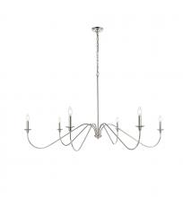 Elegant LD5056D60PN - Rohan 60 inch chandelier in Polished Nickel