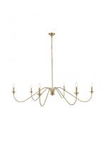 Elegant LD5056D60SG - Rohan 60 inch chandelier in Satin Gold