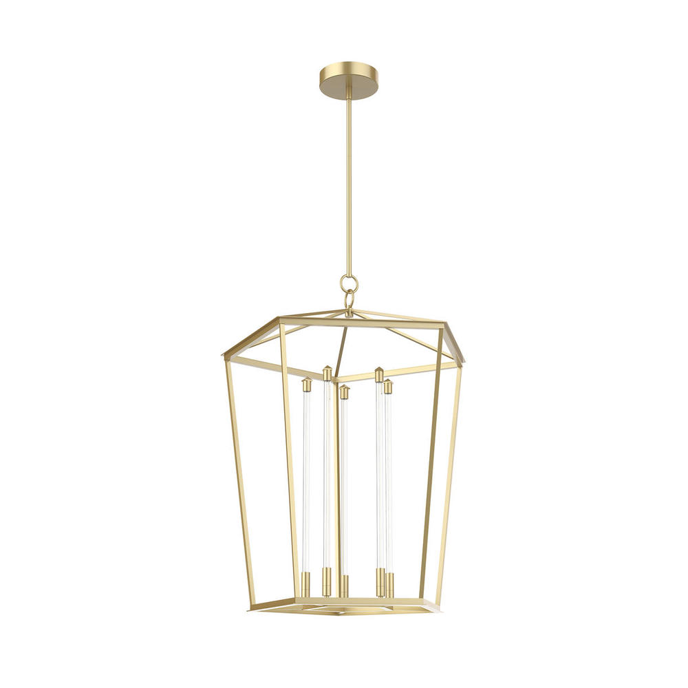 Delphine Natural Brass LED Pendant