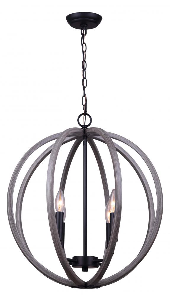 LEWIS Matte Black Chandelier