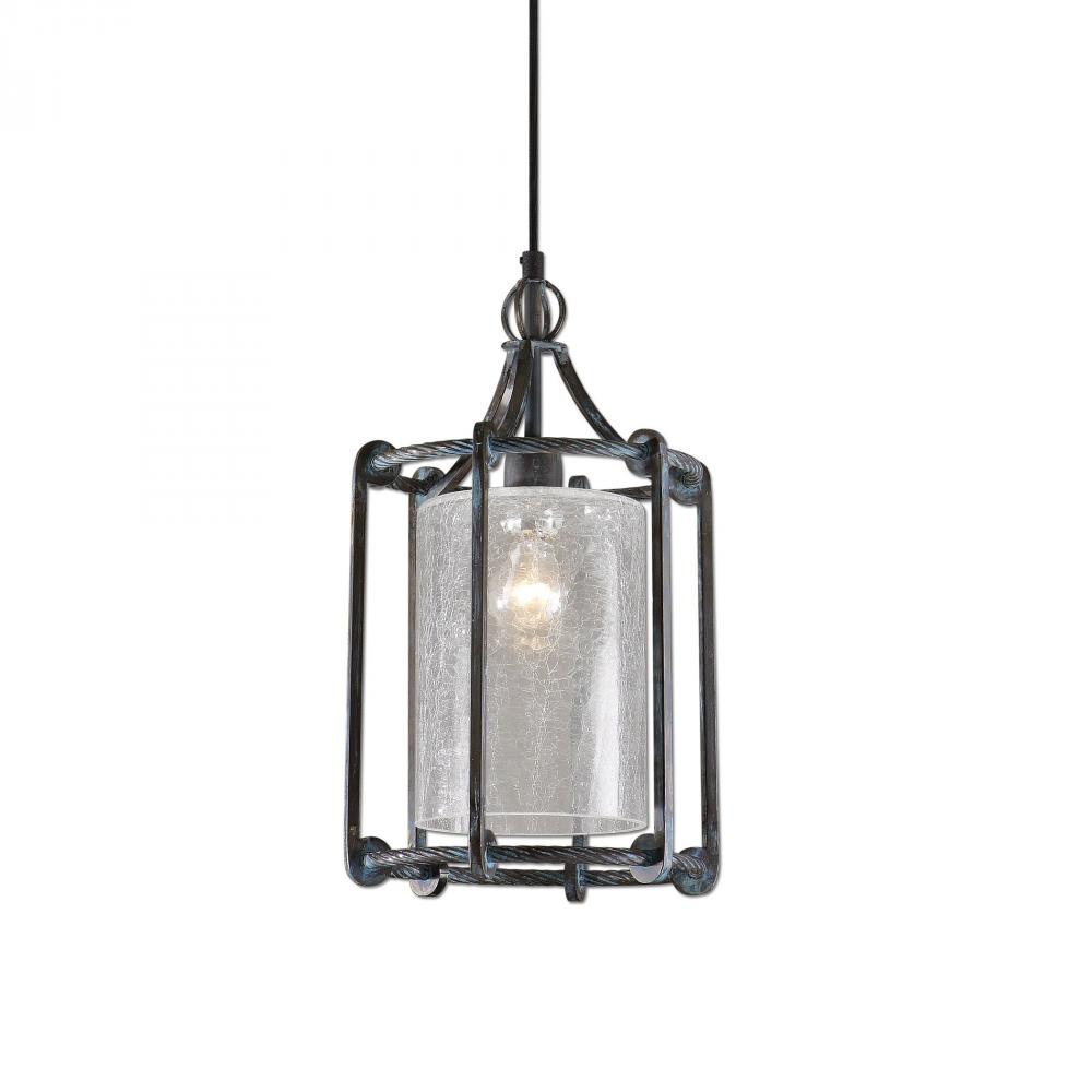 Uttermost Generosa 1 Light Crackle Glass Lantern