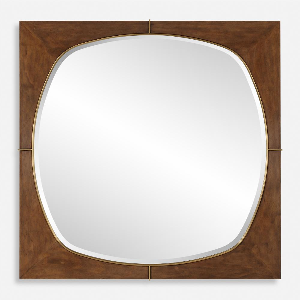 Uttermost Garonne Square Walnut Mirror