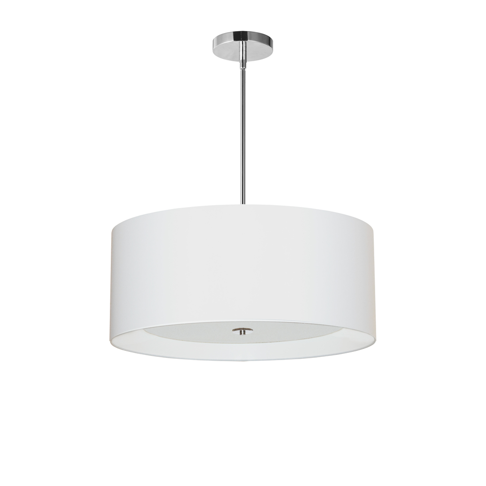 4LT Helena Pendant PC, White w/White Diffuser