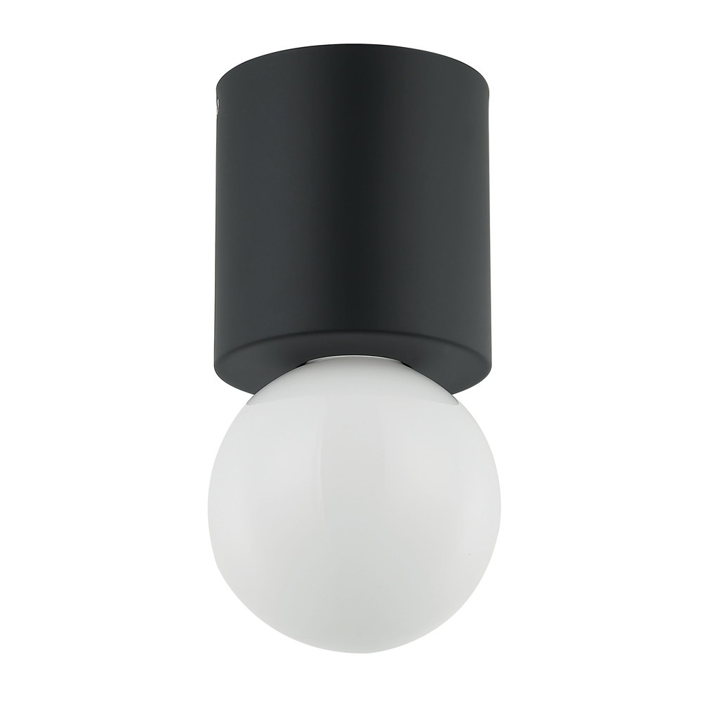 1 Light Matte Black Flush Mount