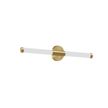 Dainolite CVT-2412LEDW-AGB - 12W Wall Sconce, Aged Brass w/ White Acrylic Diffuser