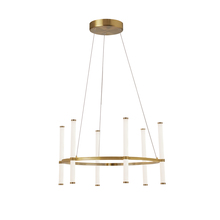 Dainolite CVT-2436C-AGB - 36W Chandelier, Aged Brass with White Acrylic Diffuser