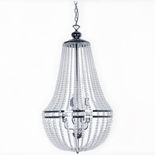 Dainolite DAW-386C-PC-CLR - 6 Light Incandescent Chandelier Polished Chrome Finish with Clear Glass Beads