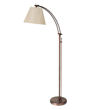 Dainolite DM2578-F-OBB - Adjustable Floor Lamp, Oil Brushed Bronze, Flax Empire Shade, Rotary Dimmer Switch