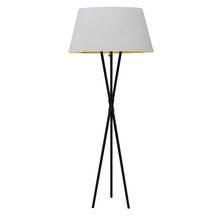 Dainolite GAB-601F-MB-692 - 1 Light 3 Legged Matte Black Floor Lamp, with White/Gold Shade