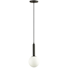 Dainolite TAR-61P-MB-WH - 1 Light Incandescent Pendant, Matte Black with White Glass