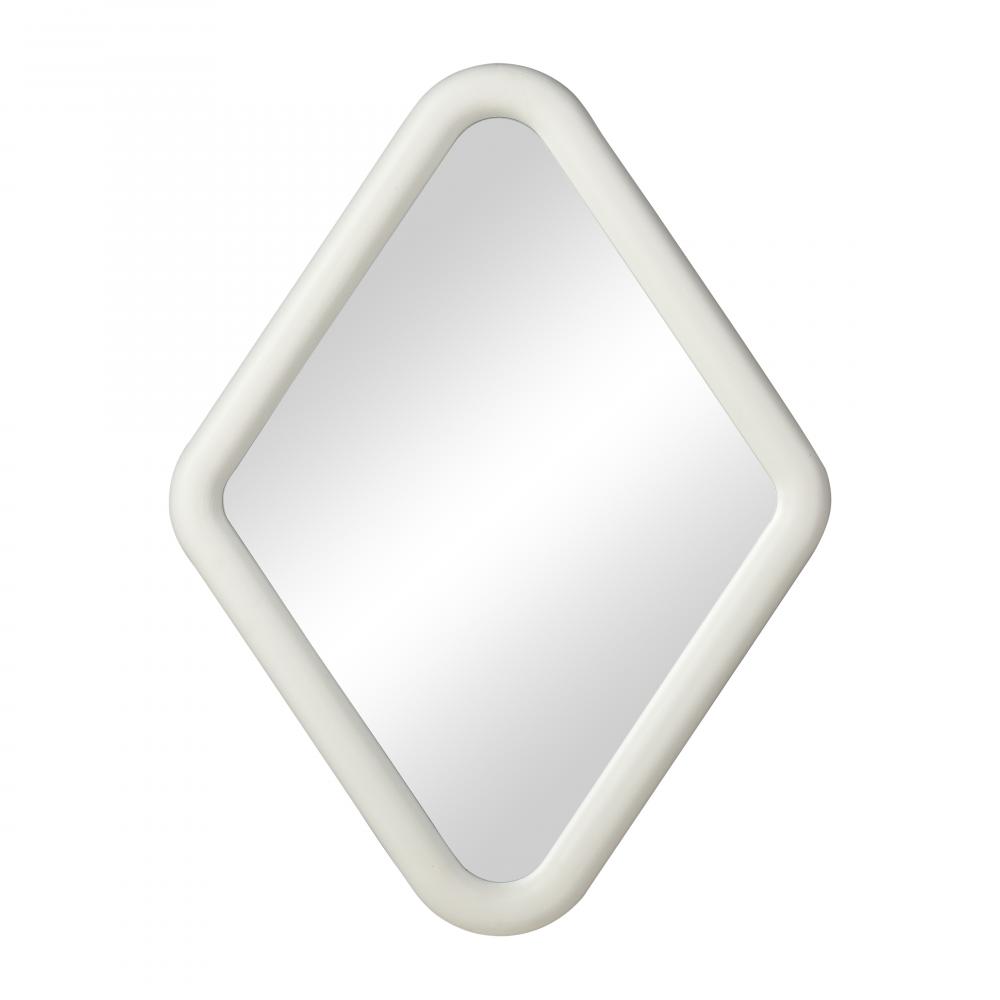 Diamond Wall Mirror - Whitewash