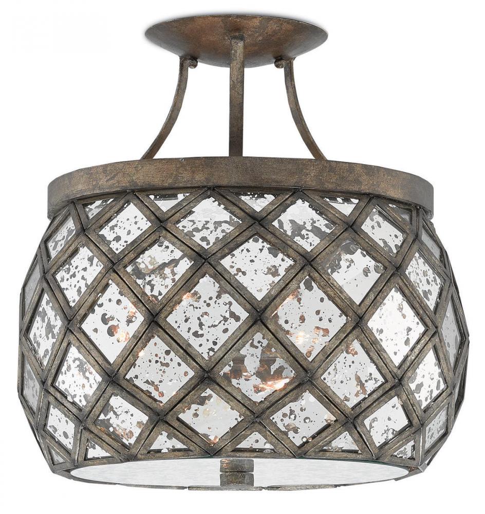 Buckminster Bronze Semi-Flush Mount