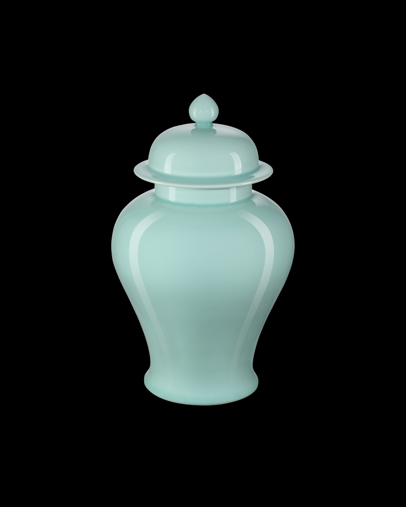 Celadon Medium Green Temple Jar