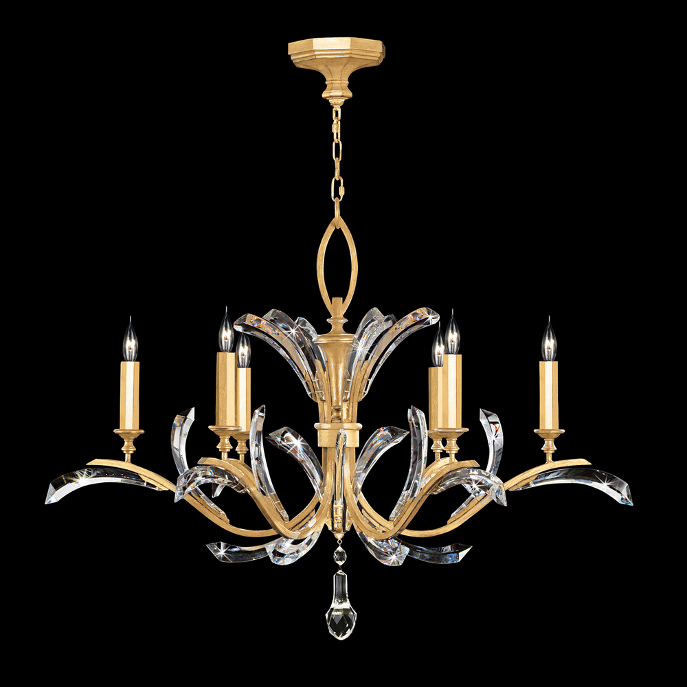 Beveled Arcs 42"W Round Chandelier